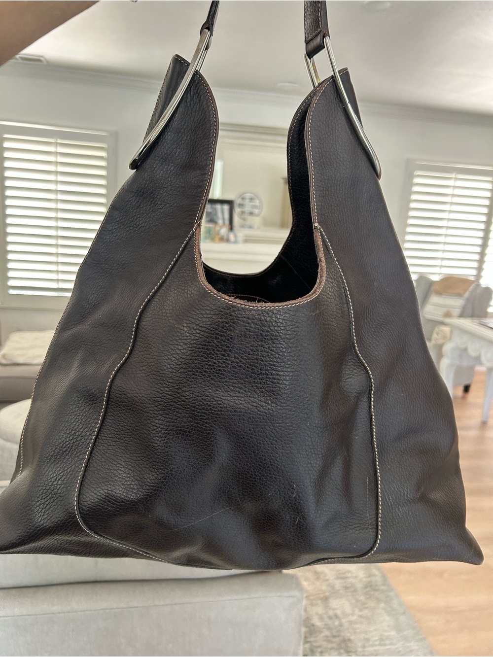Stunning Furla quality leather hobo shoulder bag